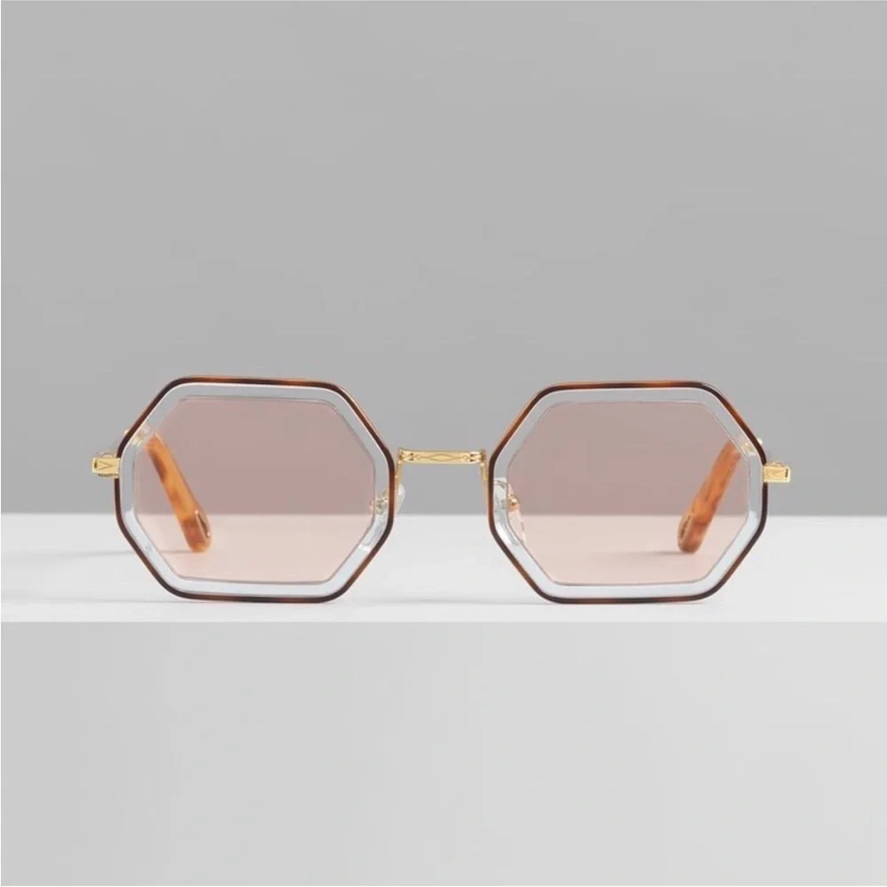 Chloe CE146S Tally Octagonal Sunglasses Pink Lens